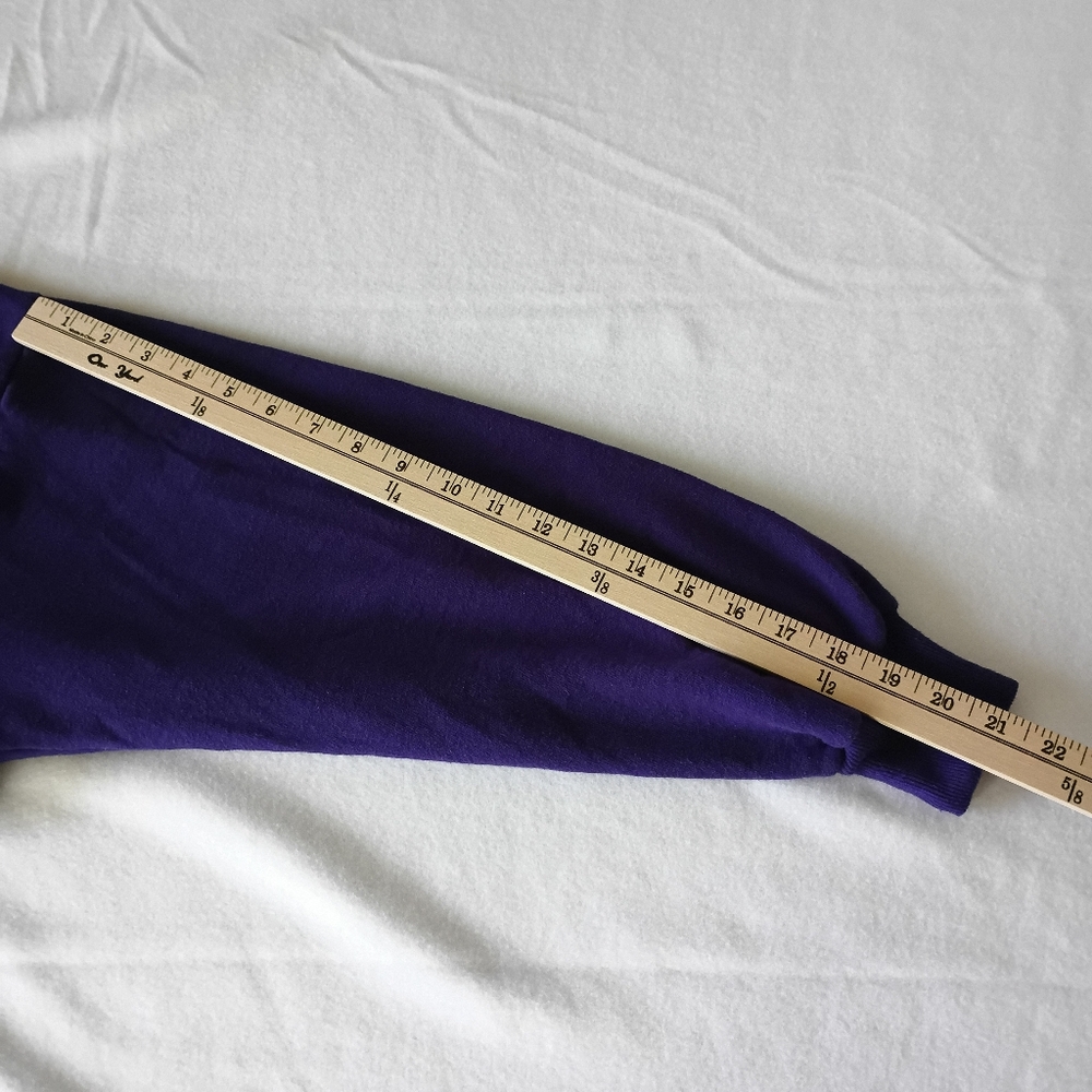 Vintage Wisconsin Sweatshirt Men's XL 90s Jerzees Crewneck Purple Graphic Print. - Picture 12 of 12